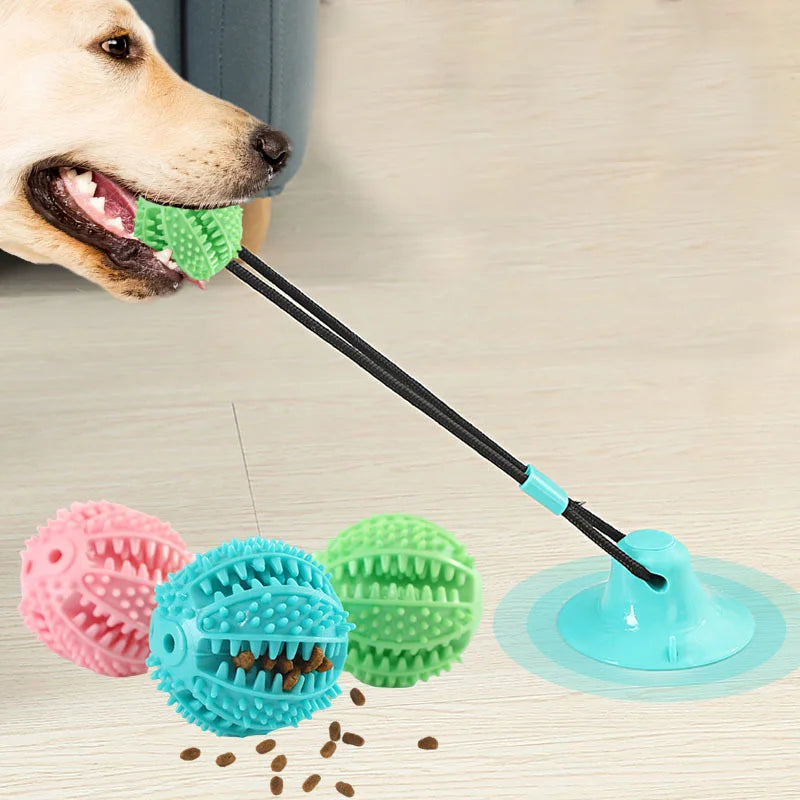 Palla dispenser con ventosa per cani
